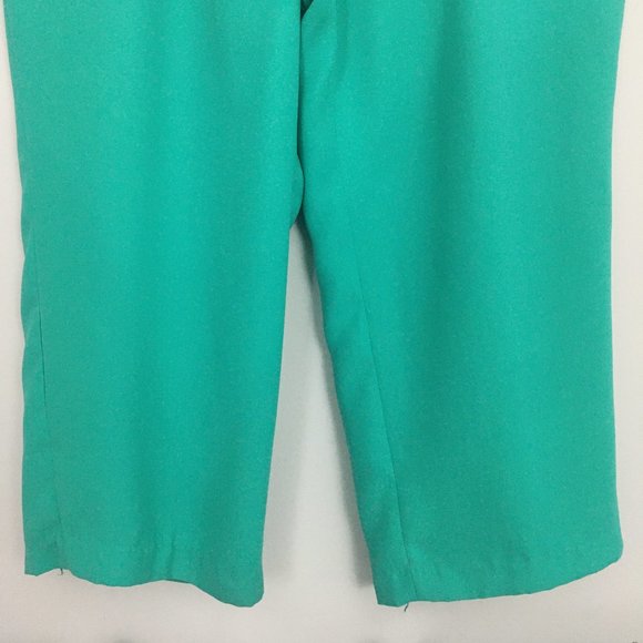 Jessica London Womens Plus Size 24P Teal 100% Polyester Elastic Waist Trousers - Picture 3 of 8